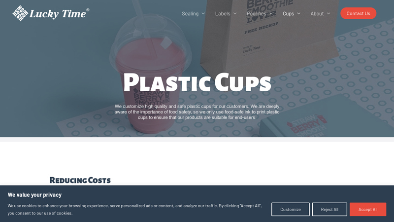 Image of Plastic Cups Custom Printing Supplier