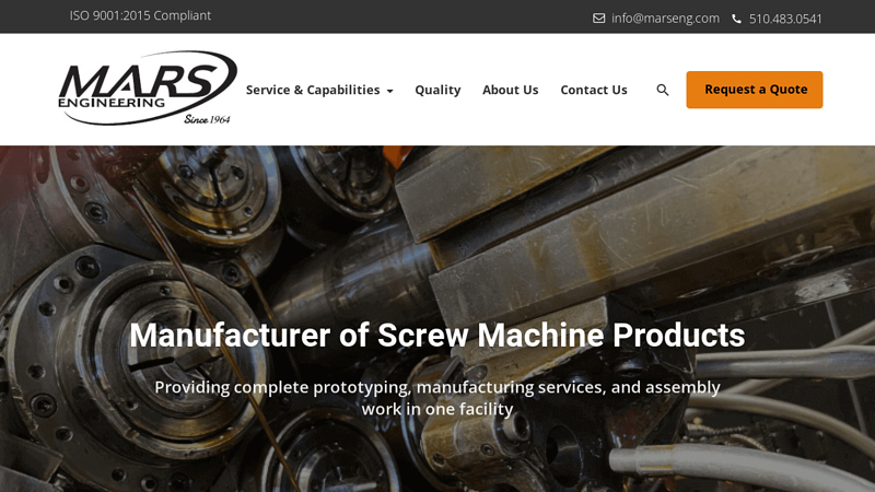 M.A.R.s | Precision Screw Machine Products Manufacturer