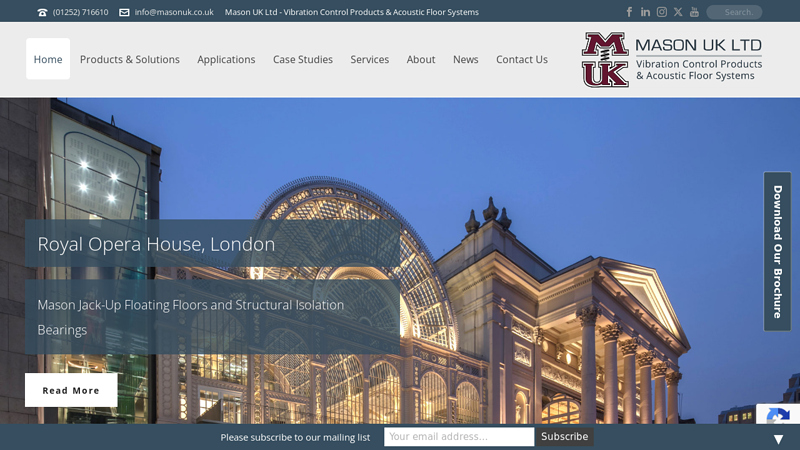 Acoustic Engineering and Vibration Control Products - Mason UK