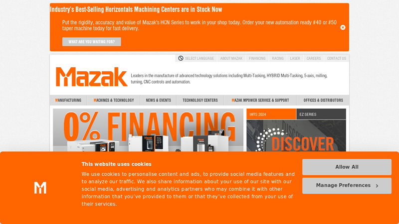 Welcome to Mazak Corporation