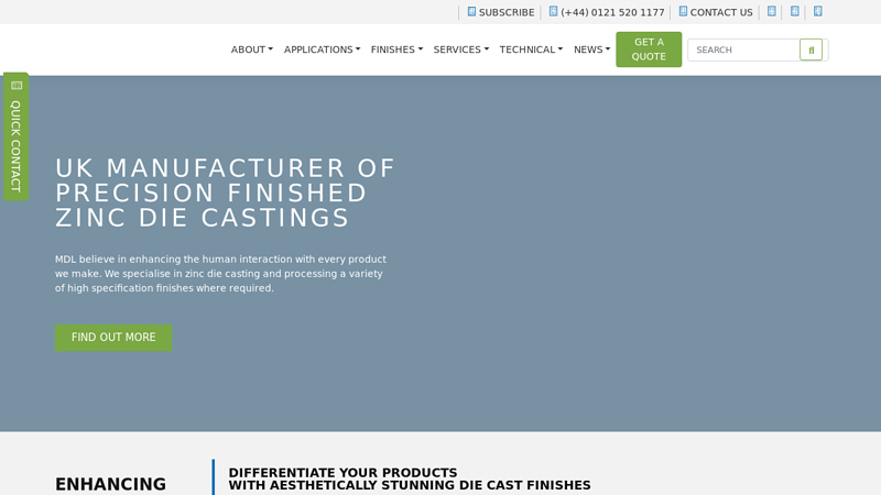 Quality Die Casting UK - Zinc Casting Experts - McDonald Diecasting Ltd