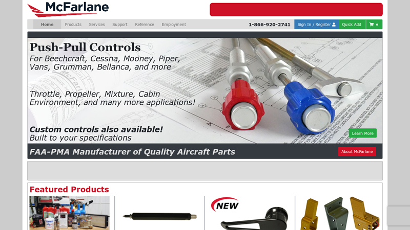 McFarlane Aviation Products FAA-PMA Replacement Aircraft Parts