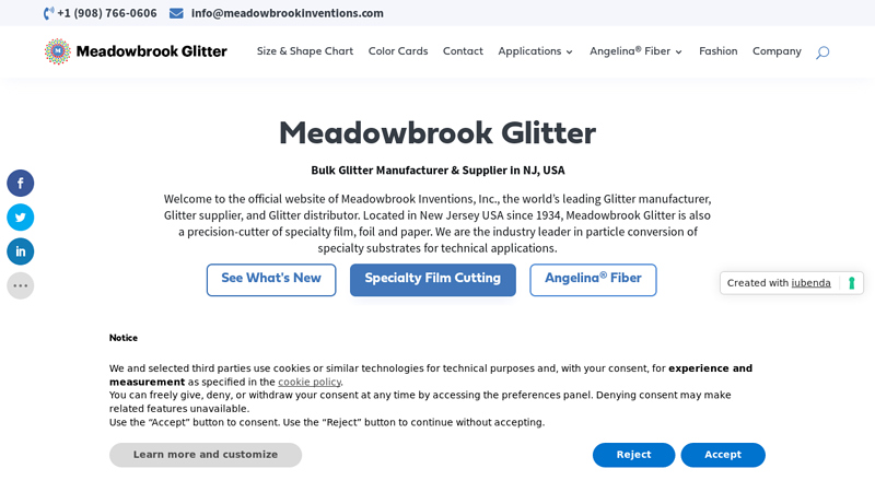 Bulk Glitter Supplier, Manufacturer, Glitter Company | Meadowbrook Glitter