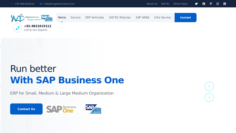SAP? Business One Partner in Kolkata, India | MegaTechVerse
