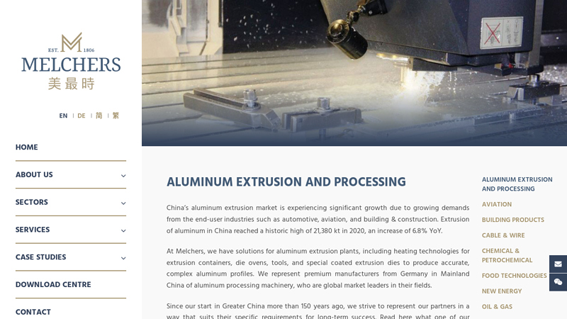 Image of Aluminum Extrusion and Processing 鈥?Melchers China