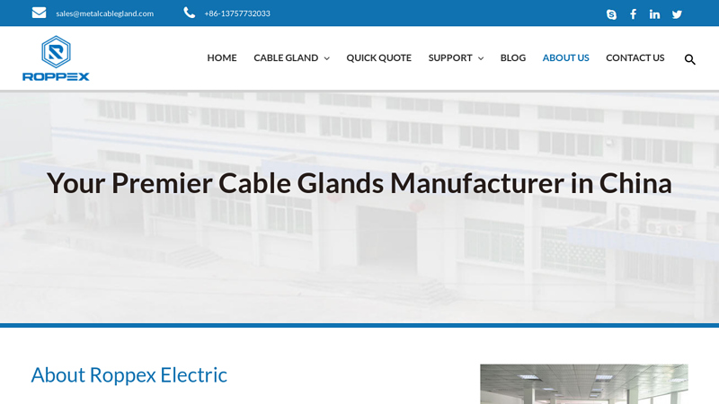Image of Cable Gland Manufacturer& Supplier and Company In China