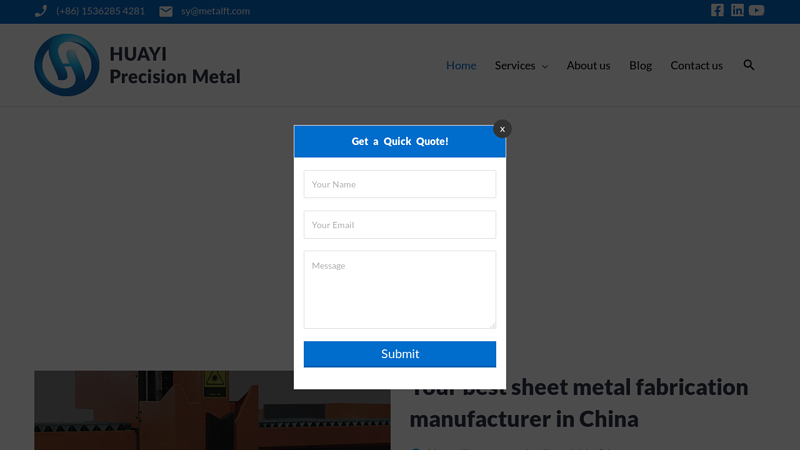Image of Your Professional Sheet Metal Fabrication Manufacturer in China