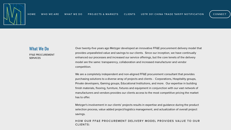 Image of FF&E Procurement Services 鈥?Metzger