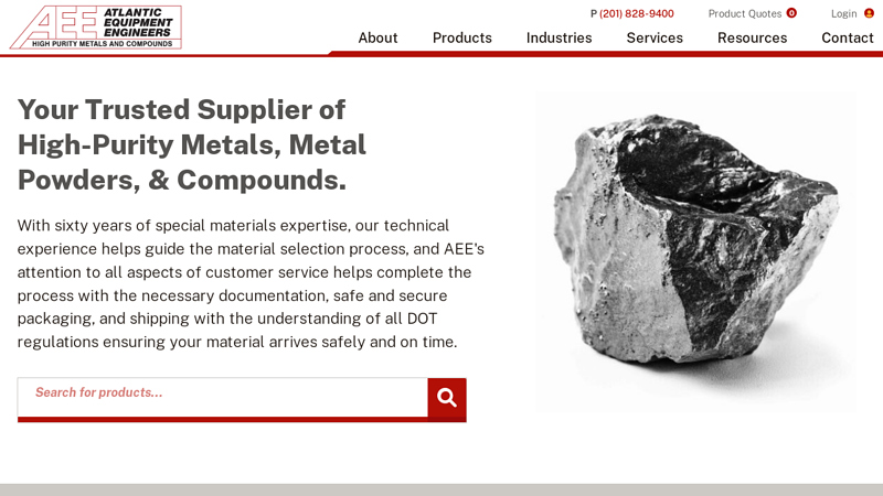 Atlantic Equipment Engineers | Your Trusted Supplier of High-Purity Metals, Metal Powders, & Compounds. | Atlantic Equipment Engineers