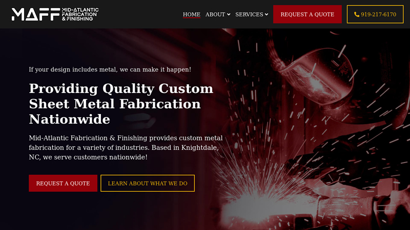Mid-Atlantic Fabrication & Finishing in North Carolina. Short Lead Times