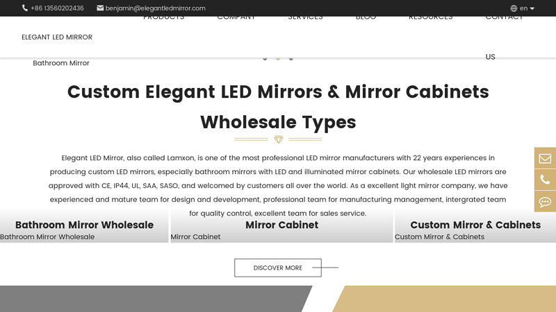 Image of Bathroom LED Mirror Manufacturer, Custom Mirror Cabinets Wholesale ...