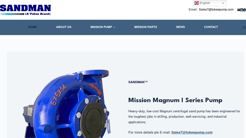 Mission Pump, Mission Pump Spare Parts Manufacturer - Sandman