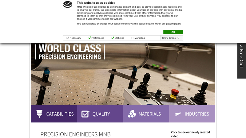 Precision Engineering Services | CNC Milling, Turning & Grinding | MNB