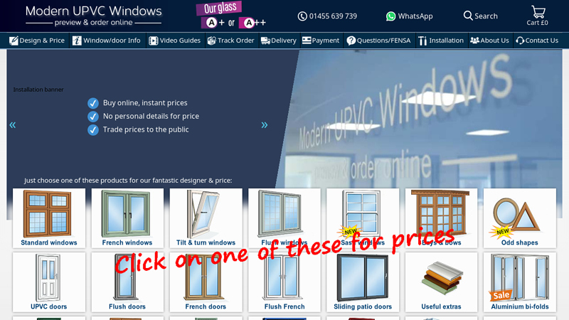 Online UPVC double/triple window/door prices, supply/install