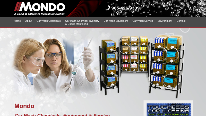 MONDO PRODUCTS, Uniquely packaged car wash chemicals