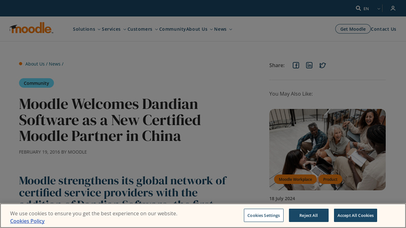 Image of Moodle Welcomes Dandian Software as a New Certified Moodle Partner in China