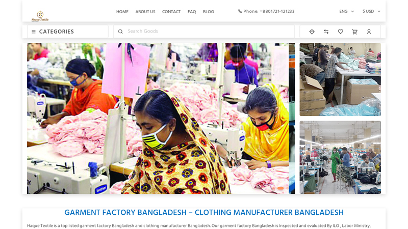 Home-Haque Textile: Garments Factory and Clothing Supplier in Bangladesh