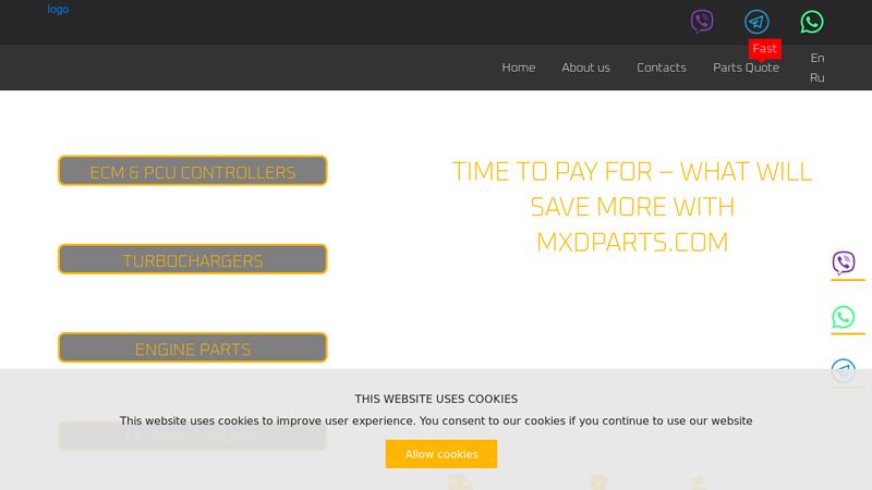 Heavy machinery equipment parts and components - MXDPARTS.COM
