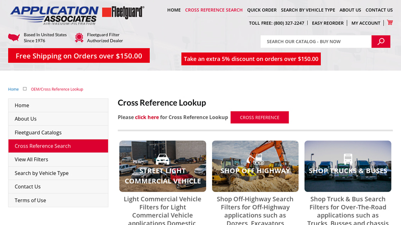 Image of Cross Reference Search | Fleetguard Filters