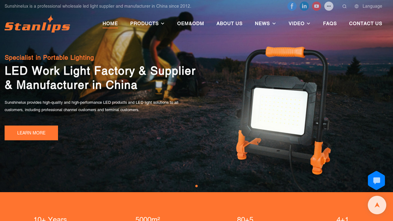Image of Led Light Factory Supplier, Manufacturer, Factory | Sunshinelux
