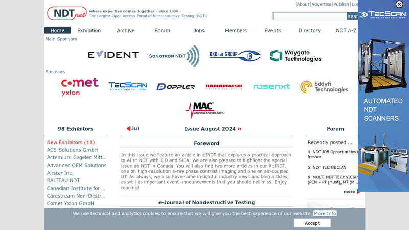 NDT.net - Nondestructive Testing (NDT) Portal & Open Access Archive