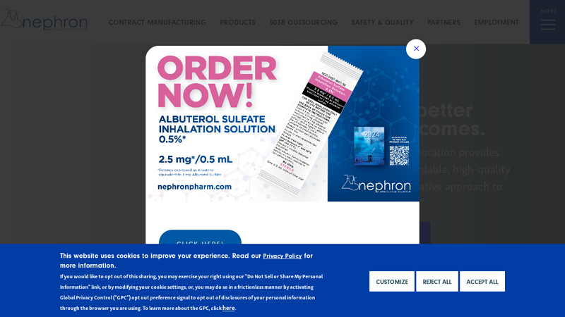 Drug Manufacturing and Outsourcing Services - Nephron Pharmaceuticals | West Columbia, SC
