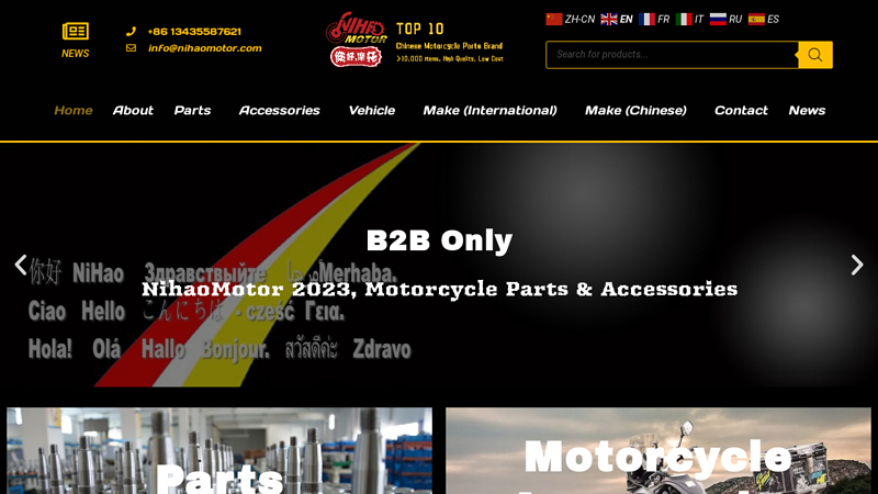 Image of Motorcycle Accessories Manufacturer | Motor Parts Online | NIHAOMOTOR