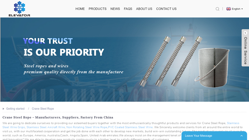 Image of Crane Steel Rope