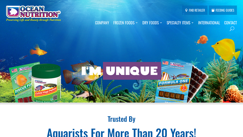 Ocean Nutrition - Manufacturer Of All Kind Fish Foods