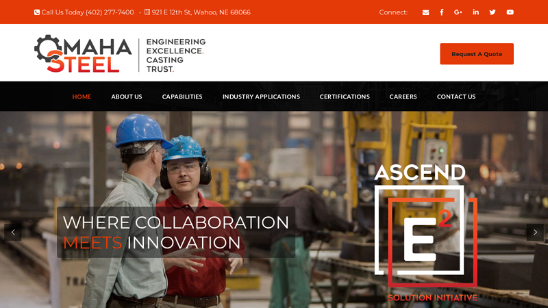 Omaha Steel | Engineering Excellence. Casting Trust.