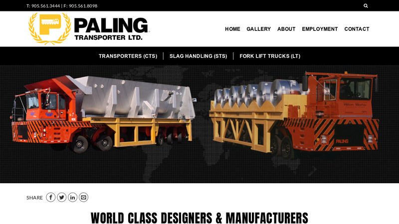Heavy Lift Transporters - Slag Carriers - Forklift Truks - Paling Transporter Ltd.