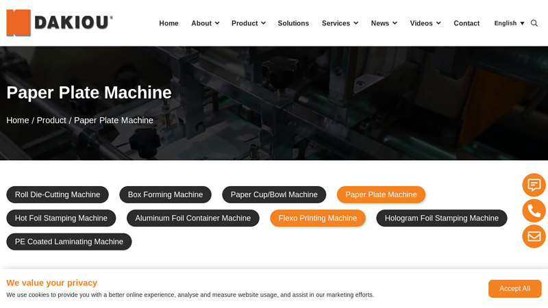 Image of Paper Plate Forming Machine, High Speed Paper Plate Making Machine ...
