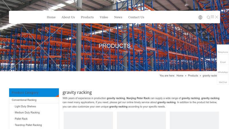 Image of China gravity racking manufacturers, gravity racking suppliers, gravity ...