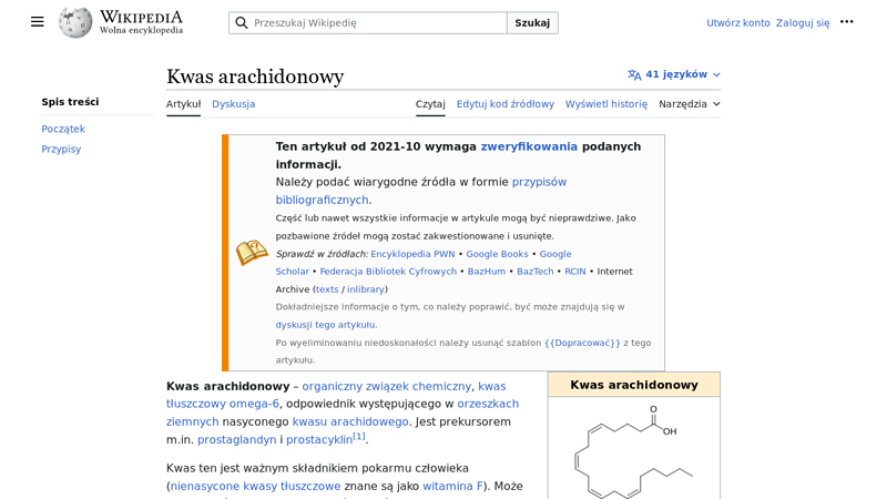 Image of Kwas arachidonowy