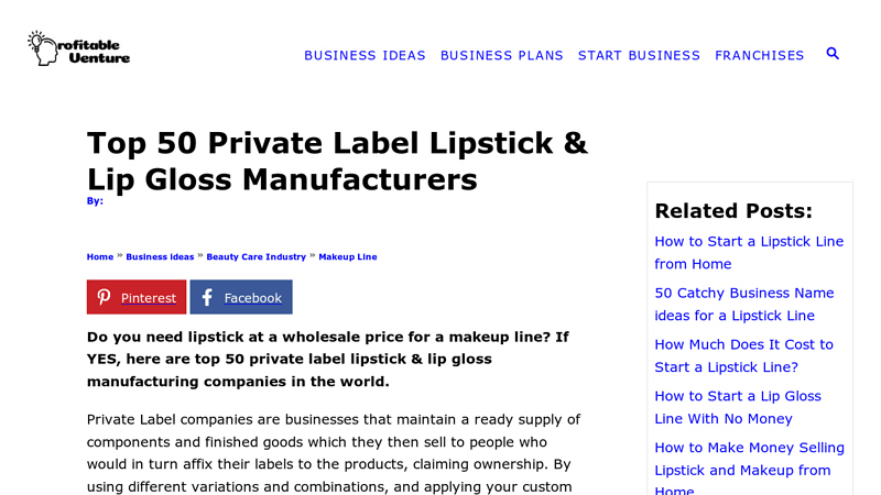 Image of Top 50 Private Label Lipstick & Lip Gloss Manufacturers
