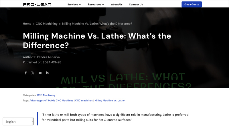 Image of Milling Machine Vs. Lathe: What