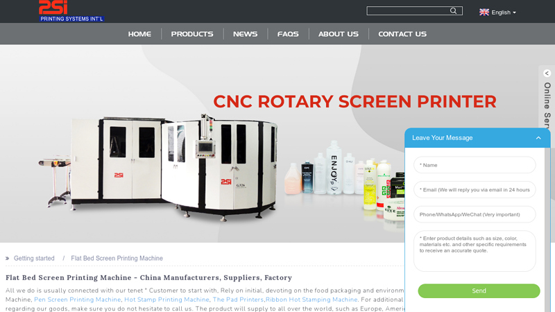 Image of Flat Bed Screen Printing Machine