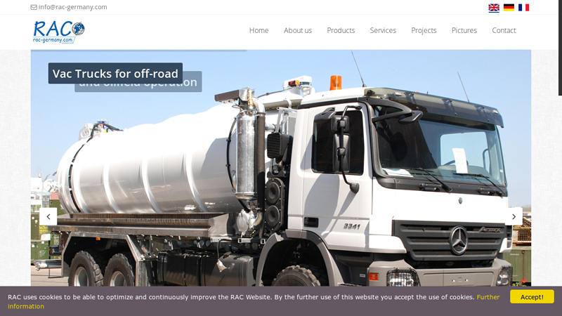 Manufacturer of custom-built trucks and semi-trailers in Germany, Europe. RAC-Germany? meets your sp- RAC Germany