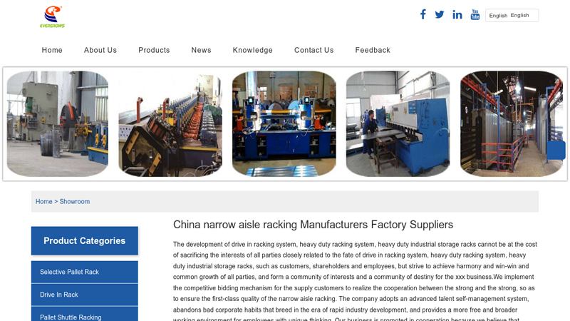 Image of China narrow aisle racking Manufacturers Factory Suppliers