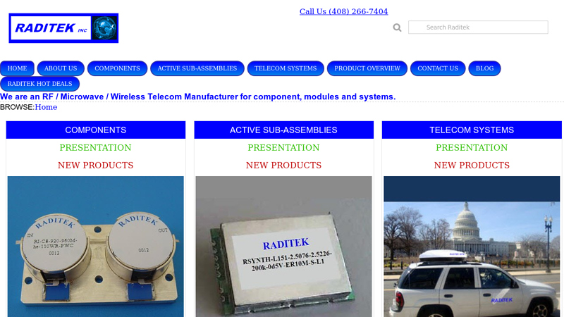 Raditek | Wireless, RF and Microwave Telecommunication Solutions