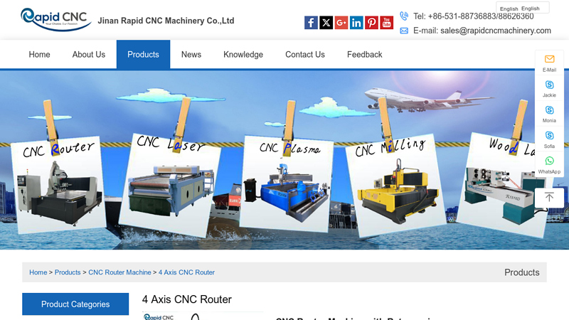 Image of China 4 Axis CNC Router Suppliers, Manufacturers and Factory ...