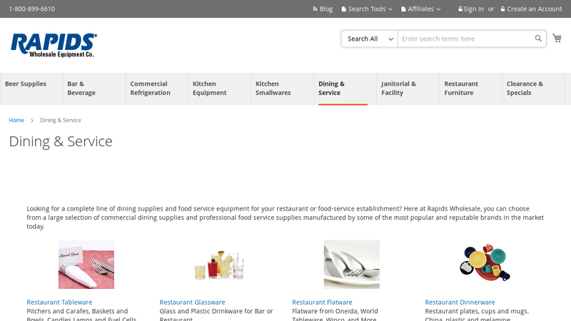 Image of Dining & Service | Restaurant Dinnerware, Food Service Equipment ...