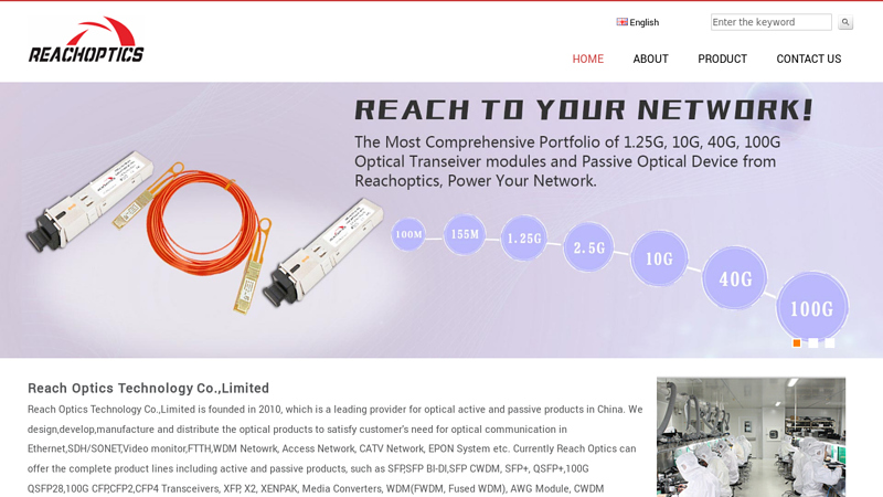 Reachoptics-Manufacturer of SFP Optical Transceiver|CWDM SFP|BIDI SFP|SFP+|QSFP+|XFP|X2 Transceiver|Xenpak Transceiver|GBIC|Media Converter|WDM/CWDM/DWDM/CCWDM Mux Demux|Fused WDM|PLC Splitter|FBT Coupler|Optical Circulator