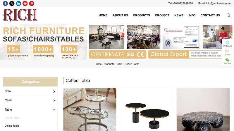 Image of China Coffee Table Manufacturers, Suppliers, Factory