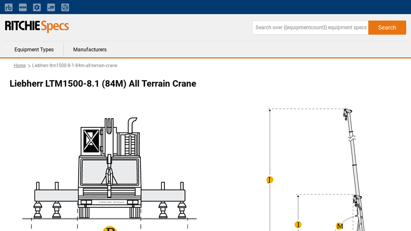 Image of Liebherr LTM1500-8.1 (84M) All Terrain Crane