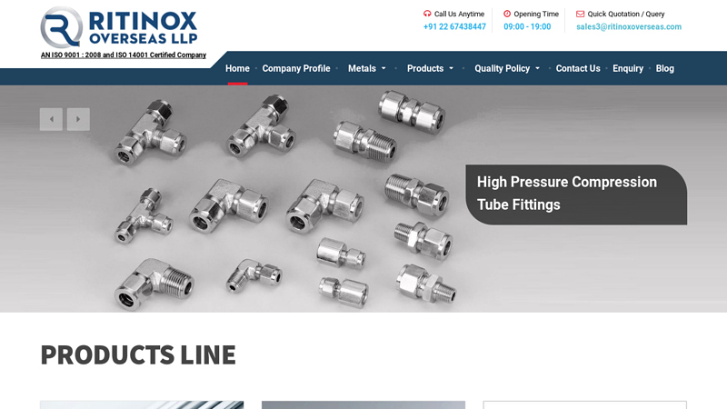 Quality Metals, Stainless Steel Suppliers and Manufacturers | Ritinox Overseas LLP