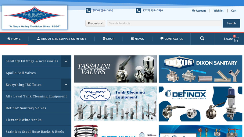 R&S Supply Company | Valves, Fittings, IBC Totes, Washdown Products | RS Supply