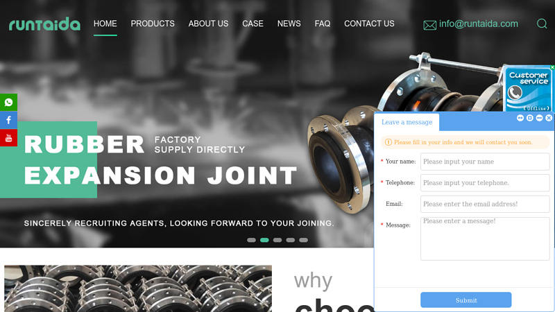 Rubber expansion joint|Rubber joint|Metal bellow expansion joint|Flexible metal hose-Gongyi Runda Pipeline Manufacturing Co., Ltd.