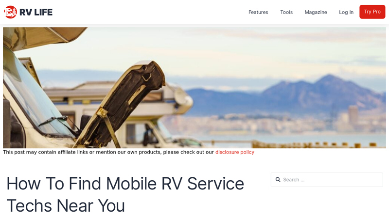Image of How To Find Mobile RV Service Techs Near You