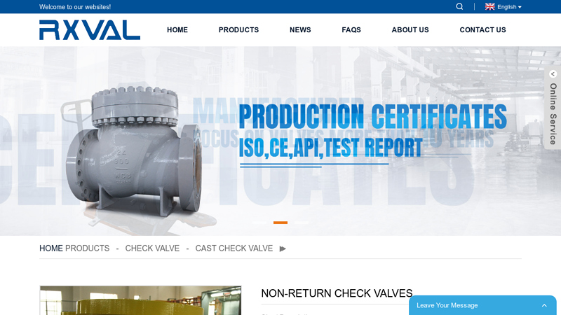 Image of China Non-Return Check Valves Manufacturer and Supplier | Ruixin